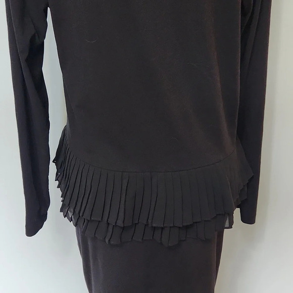 J. Crew Black Pleated Bottom Top - Picture 11 of 13